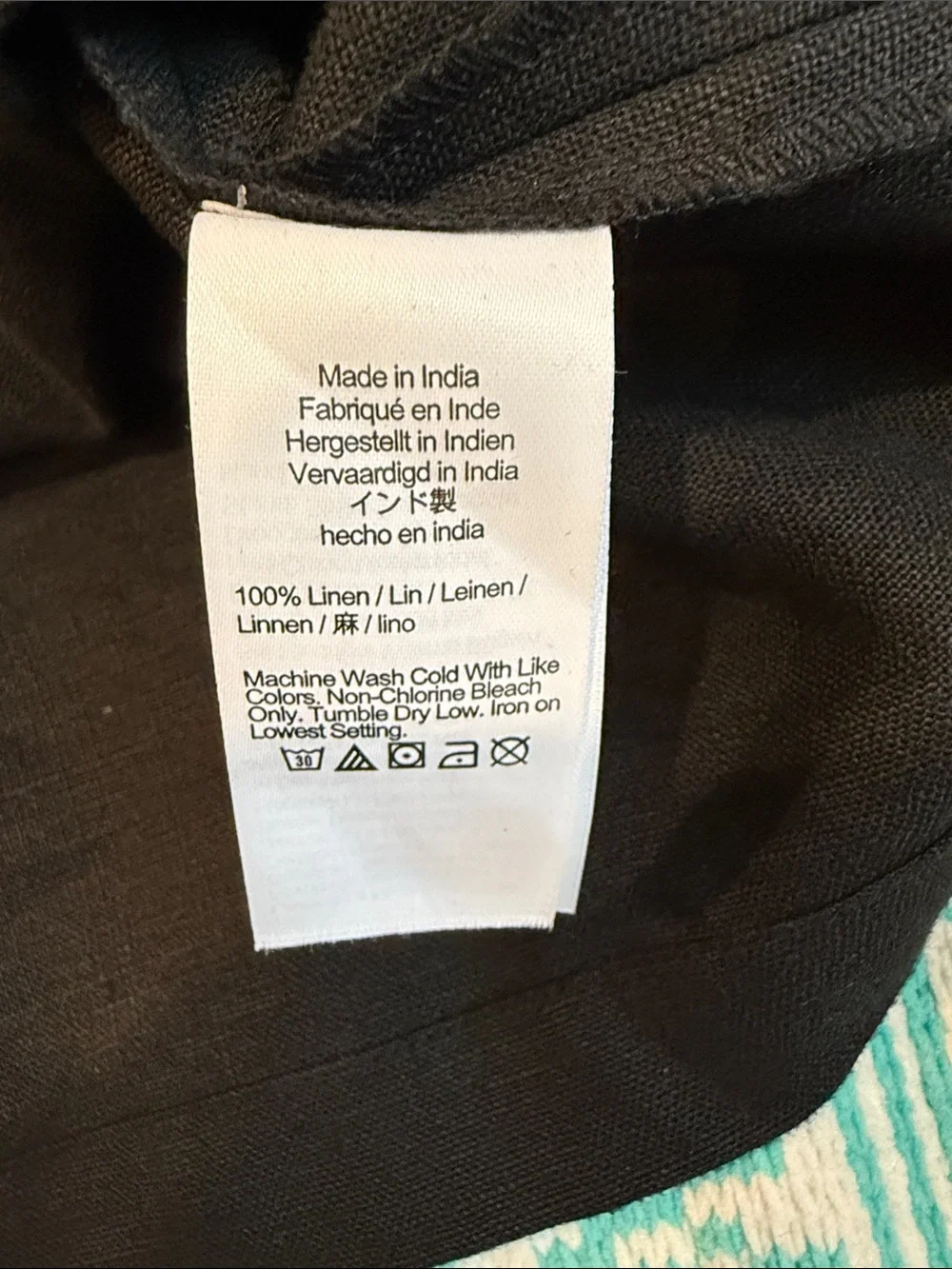 J. Crew Black Short-Sleeve Utility Linen Dress with Gold Buttons